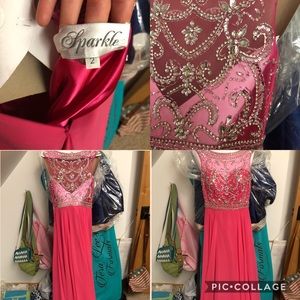 bubble gum pink prom dress